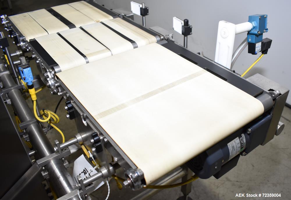 Used Loma LCW-3000 Belt Checkweigher with Reject. Up to 6.6 lbs capacity.